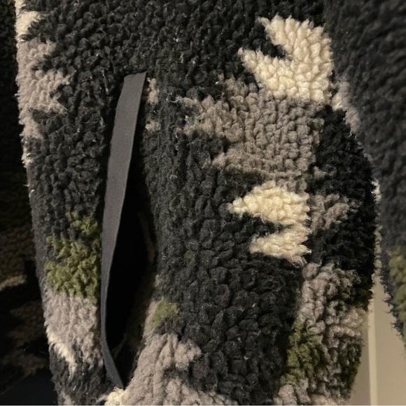 Lucky Brand Hi-Pile Southwest Fleece Hoodie Sweater W’s M (Men’s S) Black Green - Picture 10 of 10